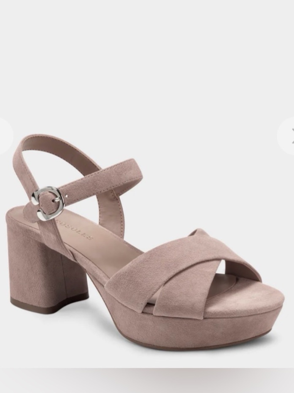 Aerosoles Cosmos Blush Suede Platform Sandals NWT Size 9.5
